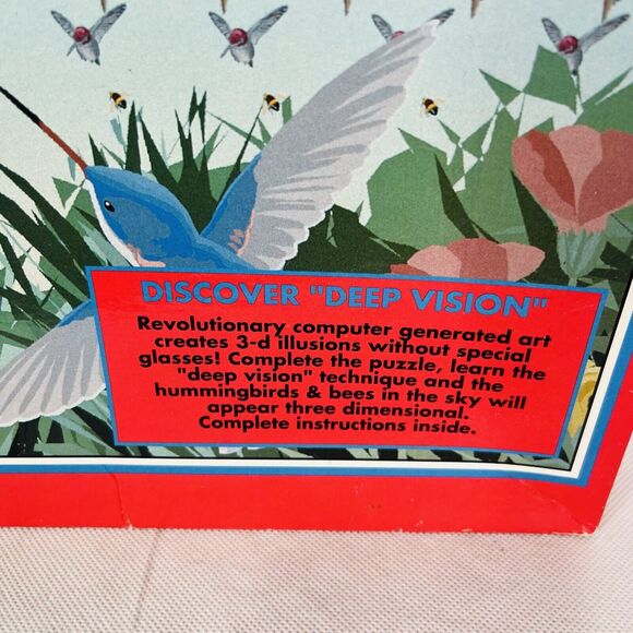 Illusions Magic Eye Ceaco Hummingbirds 550 Piece Jigsaw Puzzle Sealed - Picture 4 of 8